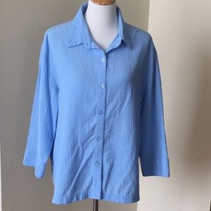 White Stag blue button down shirt